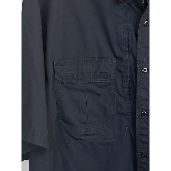 5.11 Tactical Taclite Pro Short Sleeve Button Up Black Shirt Men 2XL Workwear - Picture 6 of 12